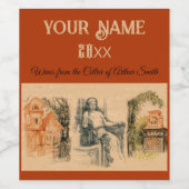 Étiquette Pour Bouteilles De Vin demeures modernes (Étiquettes simples)