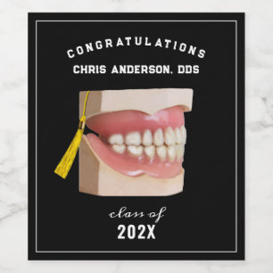 Étiquette Pour Bouteilles De Vin Dentist Gradust Congrats Vin Étiquette