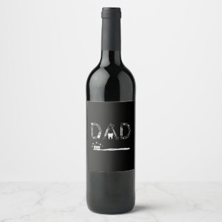 Étiquette Pour Bouteilles De Vin Dentiste vintage Papa Père grand-père Fête des pèr