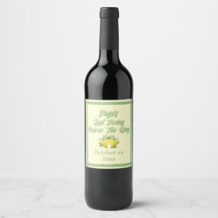 Étiquette Pour Bouteilles De Vin Dernière swing avant l'anneau Sage et Mariage de c