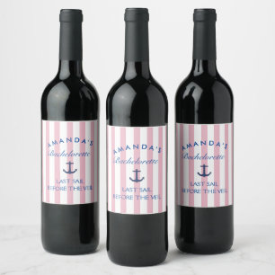 Étiquette Pour Bouteilles De Vin Dernière voile avant le voile Étiquette de vin pou