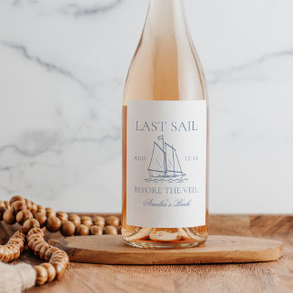 Étiquette Pour Bouteilles De Vin Dernière Voile Avant Le Week-End De Bachelorette V