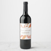 Étiquette Pour Bouteilles De Vin Des Feuilles Rustiques D'Automne Remercient Thanks (Devant)