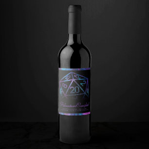 Étiquette Pour Bouteilles De Vin Dés RPG Nebula Imaginaire Tabletop Gamer Merci