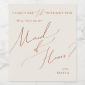 Étiquette Pour Bouteilles De Vin Désert de Whimsical | Proposition D'Honneur De La  (Étiquettes simples)