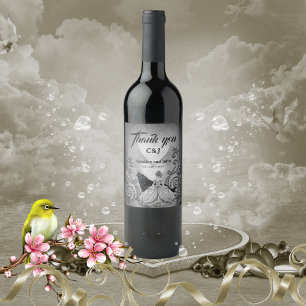 Étiquette Pour Bouteilles De Vin Design élégant et sombre