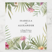 Étiquette Pour Bouteilles De Vin Design floral (Étiquettes simples)