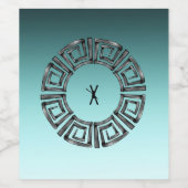 Étiquette Pour Bouteilles De Vin Design grec (Étiquettes simples)