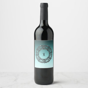 Étiquette Pour Bouteilles De Vin Design grec