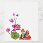 Étiquette Pour Bouteilles De Vin Design rose (Étiquettes simples)