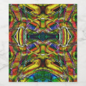 Étiquette Pour Bouteilles De Vin designs tribaux Abstraits, sculptés (Étiquettes simples)