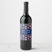Étiquette Pour Bouteilles De Vin Desserts de Noël (Devant)
