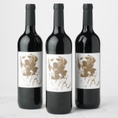 Étiquette Pour Bouteilles De Vin Dessin créatif Golden Retriever (Bouteilles)