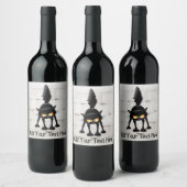 Étiquette Pour Bouteilles De Vin Dessin de Funny Fierce Black Cat (Bouteilles)