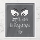 Étiquette Pour Bouteilles De Vin Dessin éffrayant Ghosts Ghoul Eyes (Étiquettes simples)