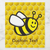 Étiquette Pour Bouteilles De Vin Dessin sur les abeilles (Étiquettes simples)