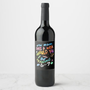 Étiquette Pour Bouteilles De Vin Dessinateur de croquis humoristiques