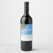 Étiquette Pour Bouteilles De Vin Destination Beach Wedding (Devant)