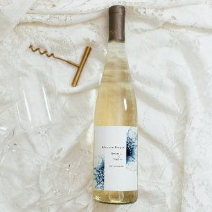 Étiquette Pour Bouteilles De Vin Destination nautique bleue le Mariage de