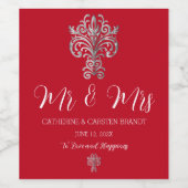 Étiquette Pour Bouteilles De Vin Deux couleurs classiques (Étiquettes simples)