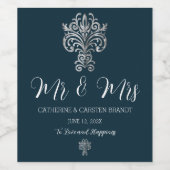 Étiquette Pour Bouteilles De Vin Deux couleurs classiques (Étiquettes simples)