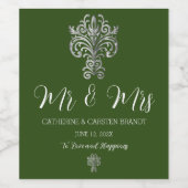 Étiquette Pour Bouteilles De Vin Deux couleurs classiques (Étiquettes simples)