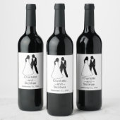 Étiquette Pour Bouteilles De Vin Deux Mariées Sauvegardent Le Mariage Date (Bouteilles)