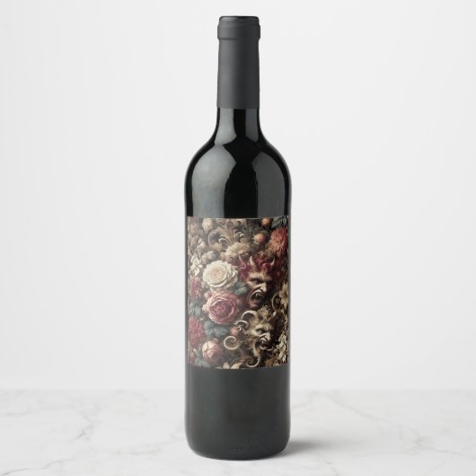 Étiquette Pour Bouteilles De Vin Dévilerie décadente - gothique baroque (Devant)