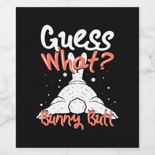 Étiquette Pour Bouteilles De Vin Devinez quel lapin lapin (Étiquettes simples)