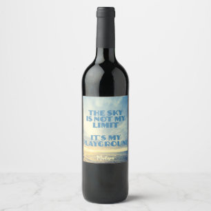 Étiquette Pour Bouteilles De Vin Devis Sky de nom personnalisé