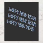 Étiquette Pour Bouteilles De Vin Diamant bleu HNY (Étiquettes simples)