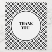 Étiquette Pour Bouteilles De Vin Diamant noir (Étiquettes simples)