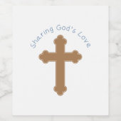 Étiquette Pour Bouteilles De Vin Dieu aime (Étiquettes simples)