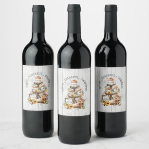 Étiquette Pour Bouteilles De Vin Dîner d'amitié Automne