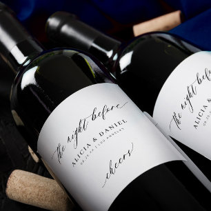 Étiquette Pour Bouteilles De Vin Dîner de répétition la veille du mariage