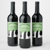 Étiquette Pour Bouteilles De Vin Dîner de répétition Mariage moderne (Bouteilles)