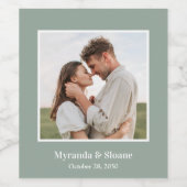 Étiquette Pour Bouteilles De Vin Dîner de répétition photo Eucalyptus (Étiquettes simples)