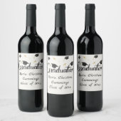 Étiquette Pour Bouteilles De Vin Diplôme Cap & Confetti Blanc (Bouteilles)