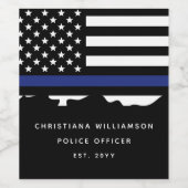 Étiquette Pour Bouteilles De Vin Diplôme de l'École de police de police (Étiquettes simples)