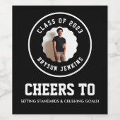 Étiquette Pour Bouteilles De Vin Diplôme en photo Masculine (Étiquettes simples)