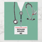 Étiquette Pour Bouteilles De Vin Diplôme Médicale (Étiquettes simples)