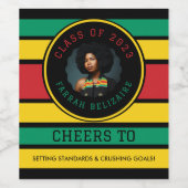 Étiquette Pour Bouteilles De Vin Diplôme photo panafricain (Étiquettes simples)