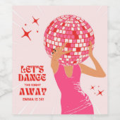 Étiquette Pour Bouteilles De Vin Disco Girl (Étiquettes simples)