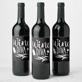 Étiquette Pour Bouteilles De Vin Divine du vin mignonne drôle  