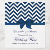 Étiquette Pour Bouteilles De Vin do-it-yourself BG White Chevron Marine Bow Étiquet (Étiquettes simples)