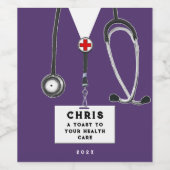 Étiquette Pour Bouteilles De Vin Docteur créatif (Étiquettes simples)