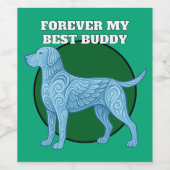 Étiquette Pour Bouteilles De Vin dog lover (Étiquettes simples)