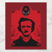 Étiquette Pour Bouteilles De Vin Don d'art Edgar Allan Poe (Étiquettes simples)