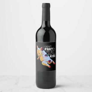 Étiquette Pour Bouteilles De Vin Don de chien Je n'ai pas pété mon cul vous a fa