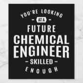 Étiquette Pour Bouteilles De Vin Don d'ingénieur chimique (Étiquettes simples)